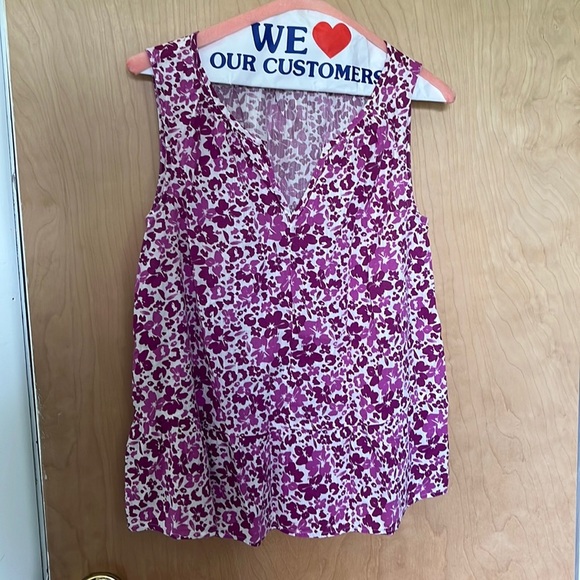 GAP Tops - Purple hibiscus tank